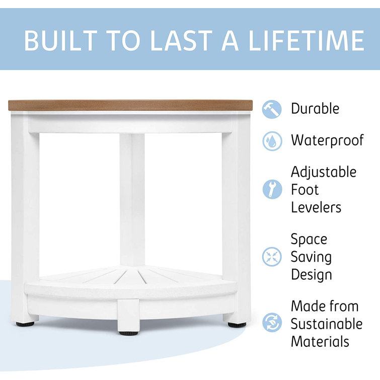 Latitude Run® Corner Bench Shower Stool For Shaving Legs Wayfair Canada